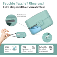 Broodtrommel - Lekvrije Bento Lunchbox voor kinderen incl. 6 delige stansset - Duurzame lunchbox - Lunchbox met vakjes