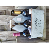 Zink Wijnfleshouder Wijnrek Plantenrek Brocant 30x20x34 cm