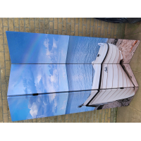 Kamerscherm Maritiem Zeiljacht 120x180 cm 3-luiks