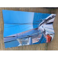Kamerscherm Maritiem Zeiljacht 120x180 cm 3-luiks