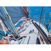 Kamerscherm Maritiem Zeiljacht 120x180 cm 3-luiks