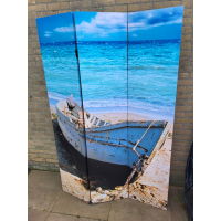 Kamerscherm Maritiem Boten 120x180 cm 3-luiks