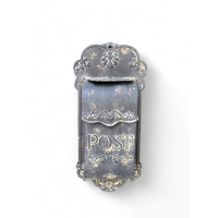 Smalle Brievenbus Postbus Nostalgie Verzinkt Vintage Brocante Hangend Shabby Zwart Langwerpig Model