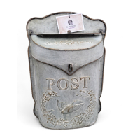 Brievenbus Postbus Nostalgie Verzinkt Vintage Brocante Grijs