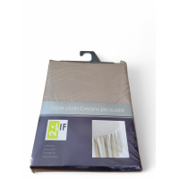 Rond luxe Tafelkleed - Tafellaken - Hoge Kwaliteit - Katoen - Tafelkleed buiten/binnen - Buitenkleed - Tafelkleden - Uitwasbaar - Taupe - Luxe Tafelkleed - Tafellaken - Hoge Kwaliteit - Tafelkleed Katoen - Tafelkleed buiten/binnen - Ø 280 CM