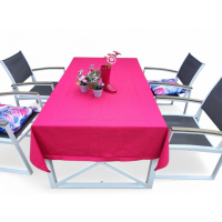 Luxe Tafelkleed - Tafellaken - Hoge Kwaliteit - Tafelkleed Katoen - Tafelkleed buiten/binnen - Buitenkleed - Tafelkleden - Uitwasbaar - Fuchsia - 220x140 CM