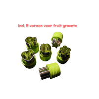 Broodtrommel - Lekvrije Bento Lunchbox voor kinderen incl. 6 delige stansset - Duurzame lunchbox - Lunchbox met vakjes