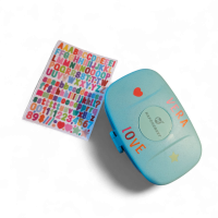 Broodtrommel - Lekvrije Bento Lunchbox voor kinderen incl. 6 delige stansset - Duurzame lunchbox - Lunchbox met vakjes