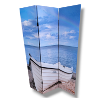 Kamerscherm Maritiem Zeiljacht 120x180 cm 3-luiks