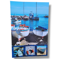 Kamerscherm Maritiem Boten 120x180 cm 3-luiks