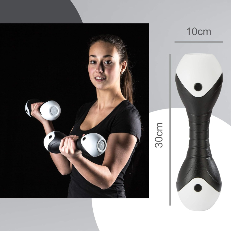 Fitnesshalterset 2 x 3 kg, ergonomische vorm, zeer antislip en aangenaam in de hand, ook met zwetende vingers, Dumbell gewichten halterset voor thuis of in de fitnessstudio, 2x Dumbbells