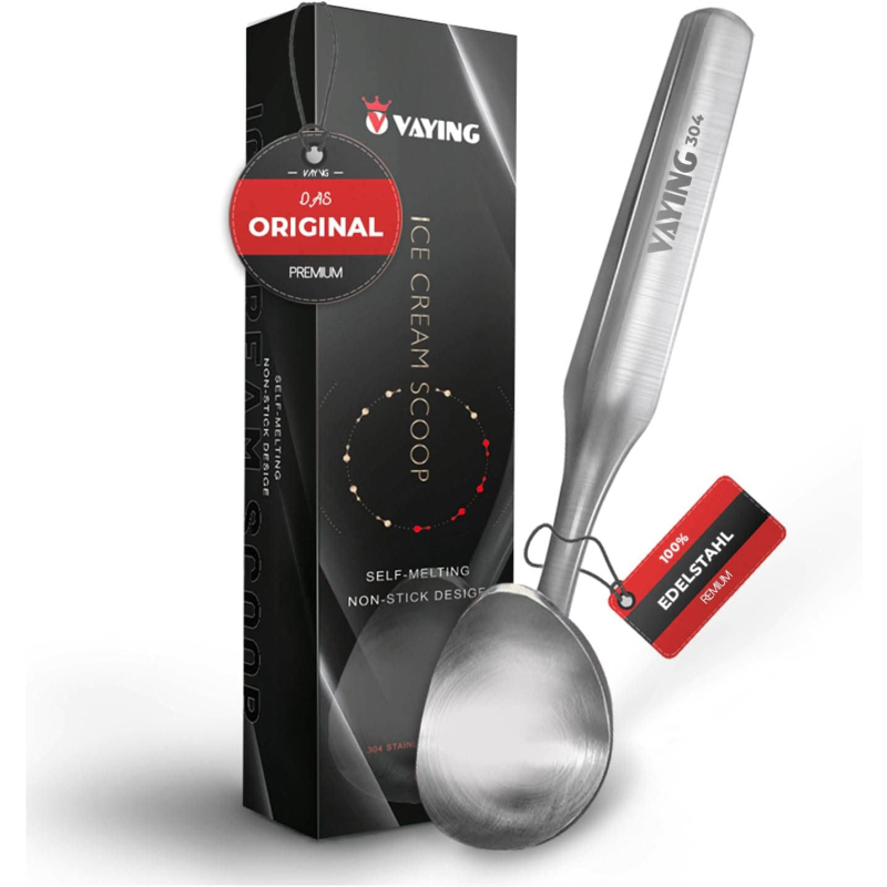  IJslepel - premium ijslepel van roestvrij staal - de ideale ijslepel portioneerder - perfecte ijscrème scoop - must-have in elk huishouden