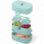 Broodtrommel - Lekvrije Bento Lunchbox voor kinderen incl. 6 delige stansset - Duurzame lunchbox - Lunchbox met vakjes
