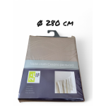 Rond luxe Tafelkleed - Tafellaken - Hoge Kwaliteit - Katoen - Tafelkleed buiten/binnen - Buitenkleed - Tafelkleden - Uitwasbaar - Taupe - Luxe Tafelkleed - Tafellaken - Hoge Kwaliteit - Tafelkleed Katoen - Tafelkleed buiten/binnen - Ø 280 CM