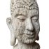 Buddha Hoofd op Voet 38 cm hoge Boeddha Naturel/Bruin